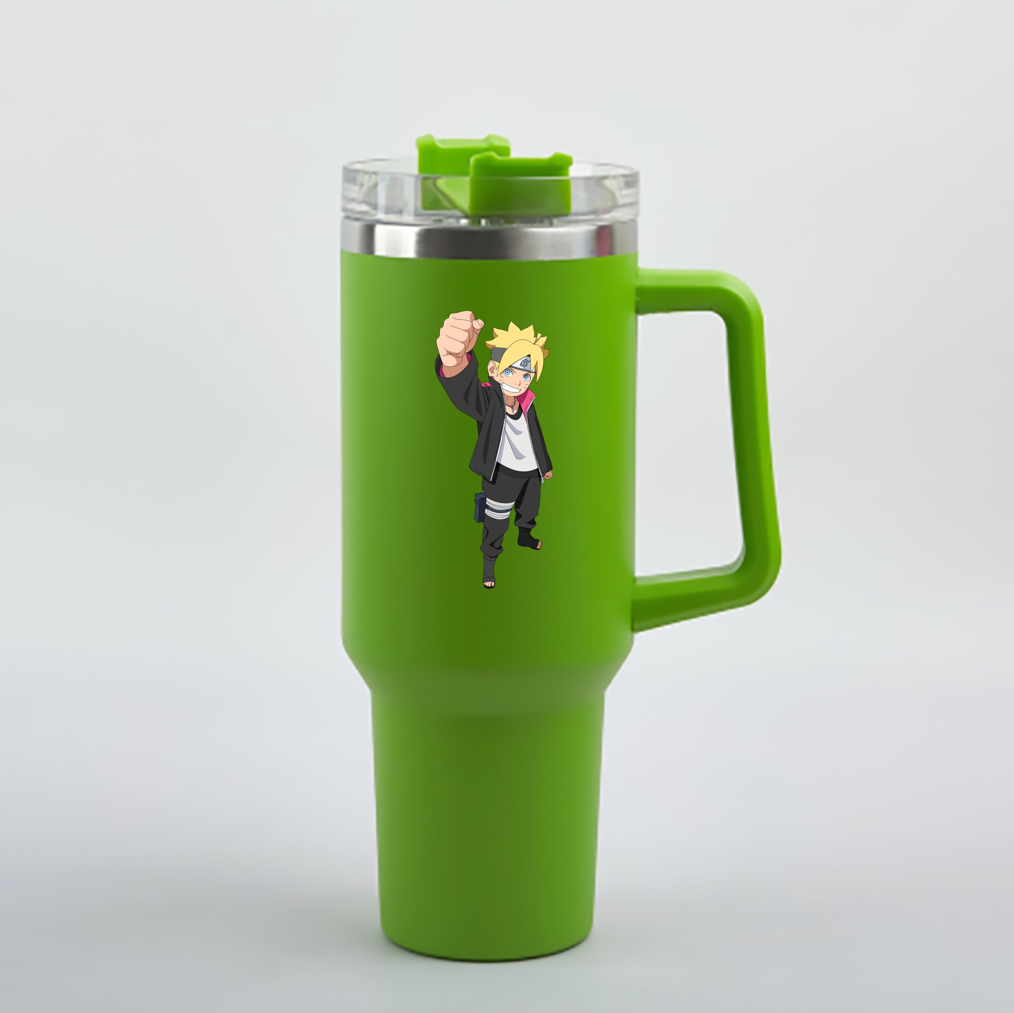 （画像用） NARUTO -ナルト- うずまき ボルト Uzumaki Boruto 1200mL車用タンブラー - クリスタルステッカー（プラスチックストロー付き）
